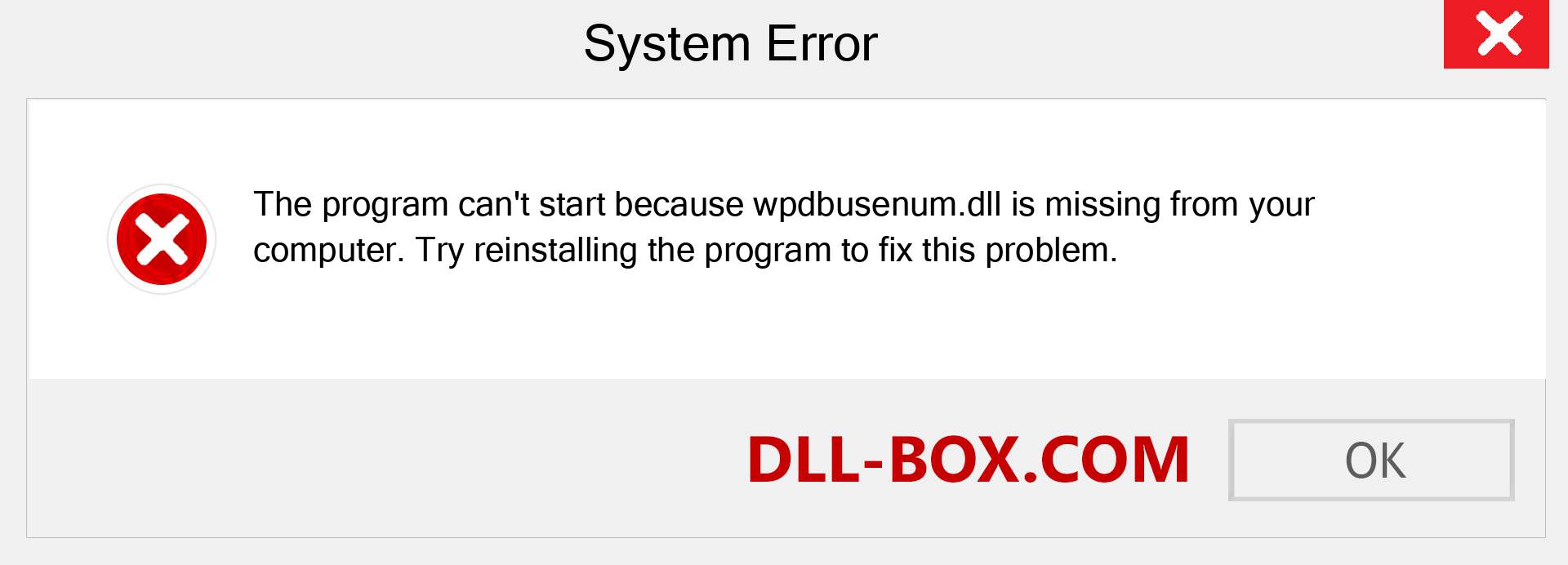  wpdbusenum.dll file is missing?. Download for Windows 7, 8, 10 - Fix  wpdbusenum dll Missing Error on Windows, photos, images